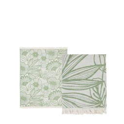 ANIKA Pläd Grön/Offwhite - Grön/Offwhite - 125x150cm