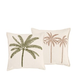 ISHA Cushion cover M White/Beige/Green - White, Beige, Green - 50x50cm