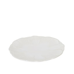 FLORA Assiett Ø21 Vitmelerad - Vitmelerad - 22x2cm