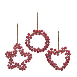 BERRY Deco Mix Red - Red - 17x17 15x15 15x15 cm