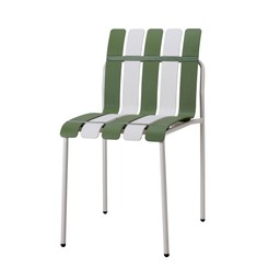LIDO Chair Green/Offwhite - Green/Offwhite - 54x47x82cm