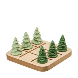 TRE I RAD Brädspel Natur/Grön - Natur/Grön - 15x15cm