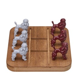 TRE I RAD Brädspel Brun/Lila - Brun/Lila - 15x15cm