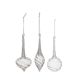 SWIRL Ornament Mix Clear - Clear - 6x15 4x14 6x14  cm
