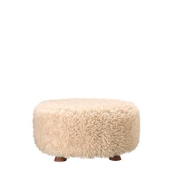 LEANE Sittpuff Beige - Beige - 50x25 cm