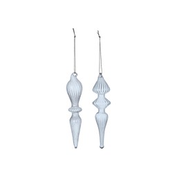 ICE Ornament Mix Clear - Clear - 3x16 4x15 cm