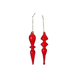 ICE Ornament Mix Red - Red - 3x16 4x15 cm