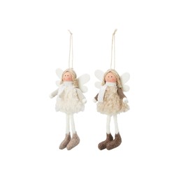 ANGELS Hanging Mix White, Beige - White/Beige - 16cm