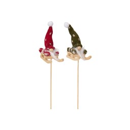 TOMTE STICKS Mix Röd, Grön - Röd/Grön - 5+20 cm