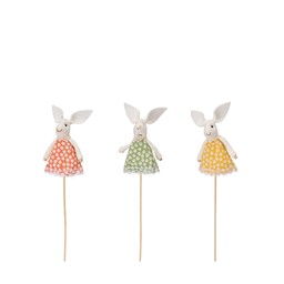 SIV Rabbit Stick Mix Red, Green, Yellow - Red/Green/Yellow - 7x7+20cm