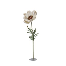POPPY Flower White - White - 50x200cm