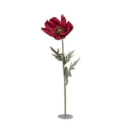POPPY Flower Red - Red - 50x200cm