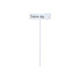 STICKS Saknar Dig Vit - Vit - 20cm