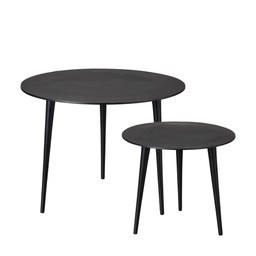 AGRA Bord 2/S Svart Matt - Svart Melerad - 59x46 42x37cm