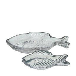 JANNIKE Saucer S/2 Clear - Clear - 20x16x3 19x11x2cm