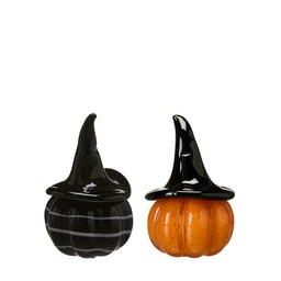 PUMPKIN w hat Mix Black/White, Orange - Black/White, Orange - 8x13cm