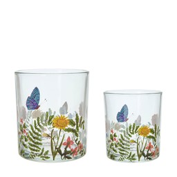 ANNA Lantern/Pot S/2 Clear/Multi Color - Clear/Multi Color - 11x13 9x10cm