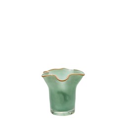 EBBA Ljuslykta Grön/Beige - Grön/Beige - 10x9cm