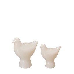 MIKAELA Vase S/2 White - White - 10x5x11 8x4x9cm