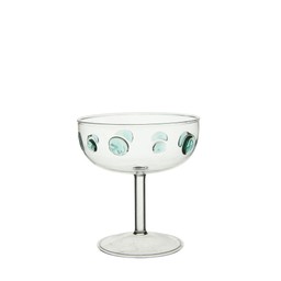 CLEO Coupe glass Clear/Blue - Clear/Blue - 11x13cm