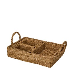 THELMA Bricka 4 delar Natur - Natur - 18x13x37cm