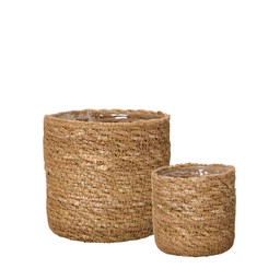 BELLE Pot S/2 Mini Natural - Natural - 10x10 8x8cm