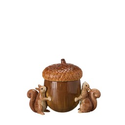 SQUIRREL Jar Brown Melange - Brown Melange - 22x12x16cm