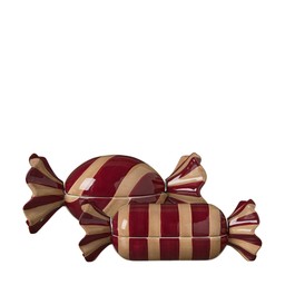 CANDY Ask 2/S Vinröd/Beige - Vinröd/Beige - 21x9x9 21x7x7cm