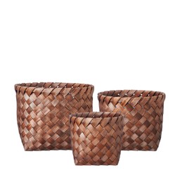 NILA Korg 3/S Mörk natur - Mörk natur - 38x30 32x26 26x22cm