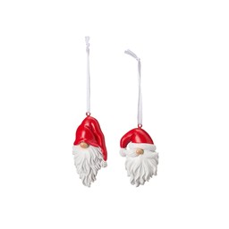 TOMTE Hänge Mix Röd/Vit - Röd/Vit - 4x2 cm