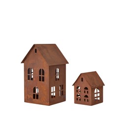 HOUSE S/2 Rust - Rust - 12x13x21 8x9x11cm