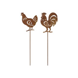 HEN & ROOSTER Sticks Mix Rust - Rust - 9x11 +25cm