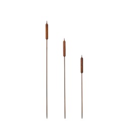 BULRUSH Sticks S/3 Rust - Rust - 2x90 2x75 2x60cm