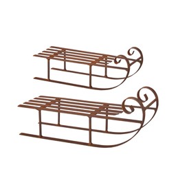 SLEIGH S/2 Rust - Rust - 22x8x8 17x6x6cm