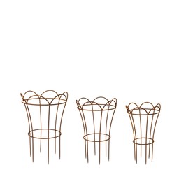 AMY PLANT SUPPORT S/3 Rust - Rust - 43x65 37x59 31x55cm