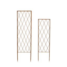 TILIA PLANT SUPPORT S/2 Rust - Rust - 36x2x130 30x2x110cm