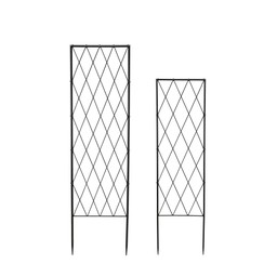 TILIA PLANT SUPPORT S/2 Black - Black - 36x2x130 30x2x110cm