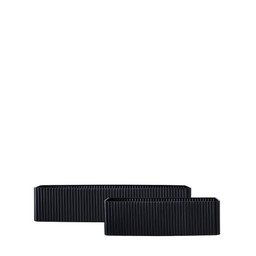 JANET Balcony Pot S/2 Black - Black - 73x26x26 53x26x26cm
