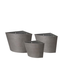 NYLA Hörnkruka 3/S Grå Zink - Grå Zink - 42x25x28 37x23x25