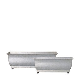 MURIEL Planter S/2 Zinc - Zinc - 50x15x17 cm