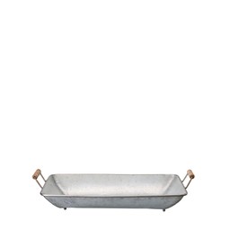MURIEL Tray Zinc - Zinc - 50x30x8 +7 cm