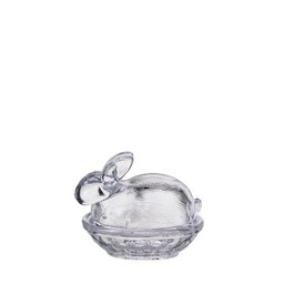 RABBIT Bowl w lid Clear - Clear - 13x12cm