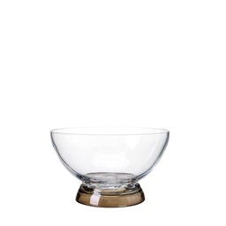 NIKI Planter/Bowl Clear/Beige - Clear/Beige - 22x13cm
