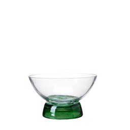 NIKI Planter/Bowl Clear/Green - Clear/Green - 22x13cm
