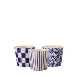 ELSA Pot Midi Mix White/Blue - White/Blue - 10x9cm