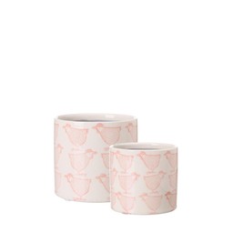 SARA Kruka 2/S Vit/Rosa - Vit, Rosa - 14x13, 12x11cm