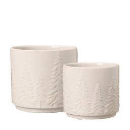 GRANA Kruka 2/S Vit - Vit - 14x13 12x10cm