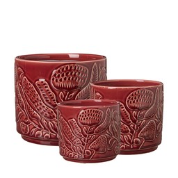 MARIT Pot S/3 Dark Red - Dark red - 16x15, 14x12, 12x10