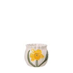 PARISA Pot White/Yellow/Green - White/Yellow/Green - 11x9cm