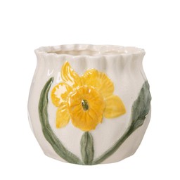 PARISA Pot White/Yellow/Green - White/Yellow/Green - 15x13cm